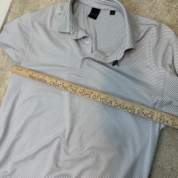 Dunning Golf Polo Shirt Men’s Size XL Striped Shirt Short Sleeve - Picture 6 of 6